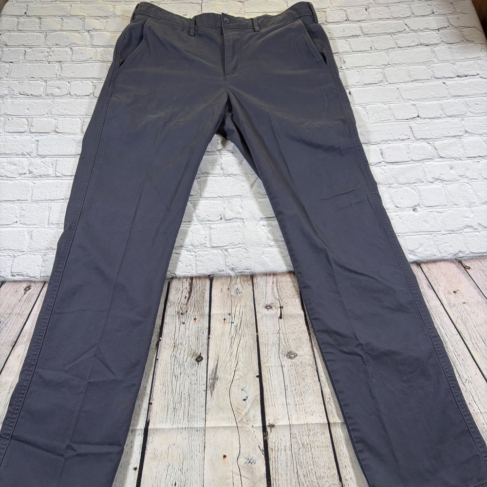 Cremieux Soho Slim Comfort Stretch Chino Pants Mens 33x32 Charcoal Gray